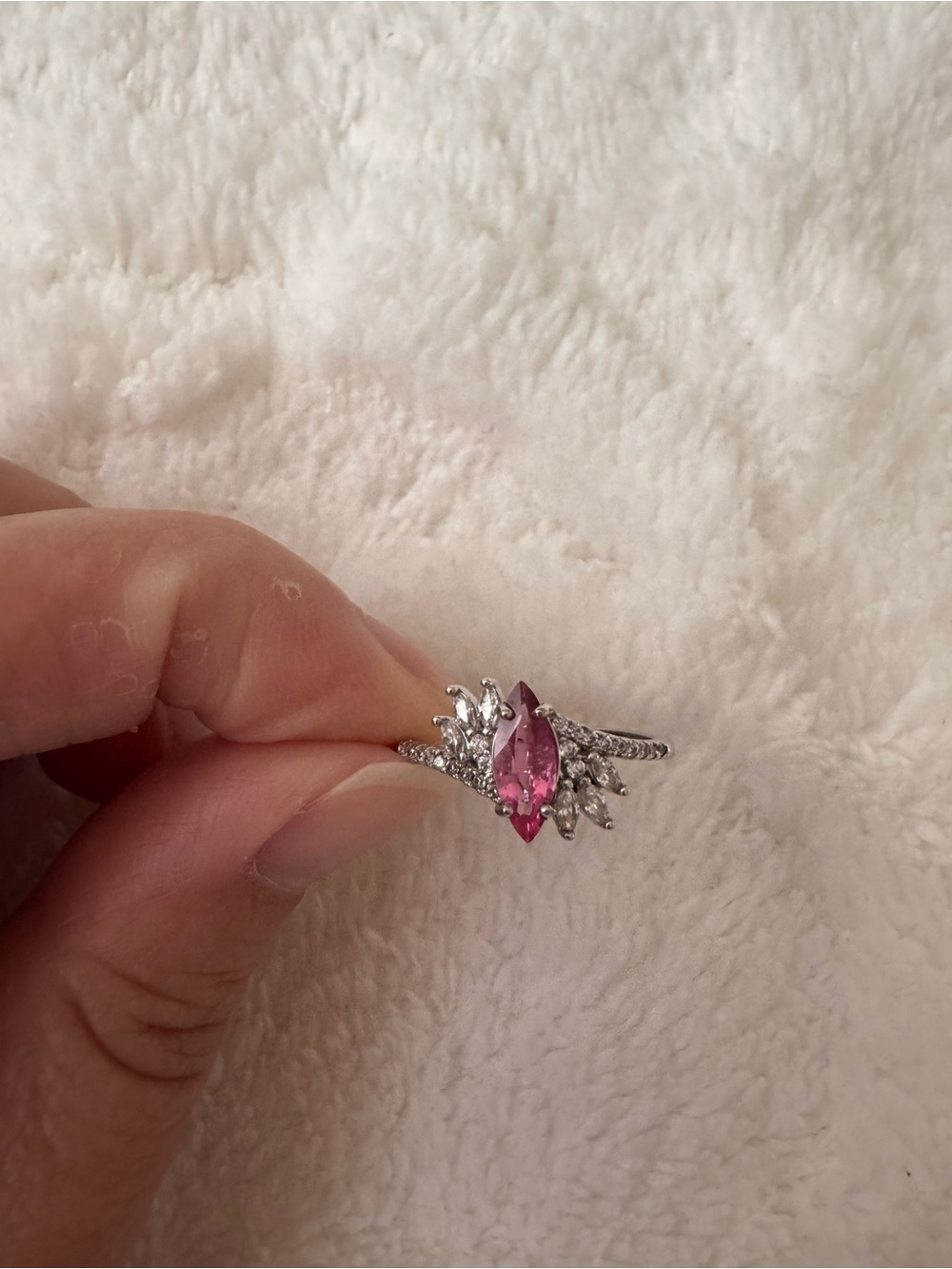 Elegant  Rubellite Marquise Cocktail Ring
